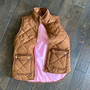 JCrew xs brown and pink vest